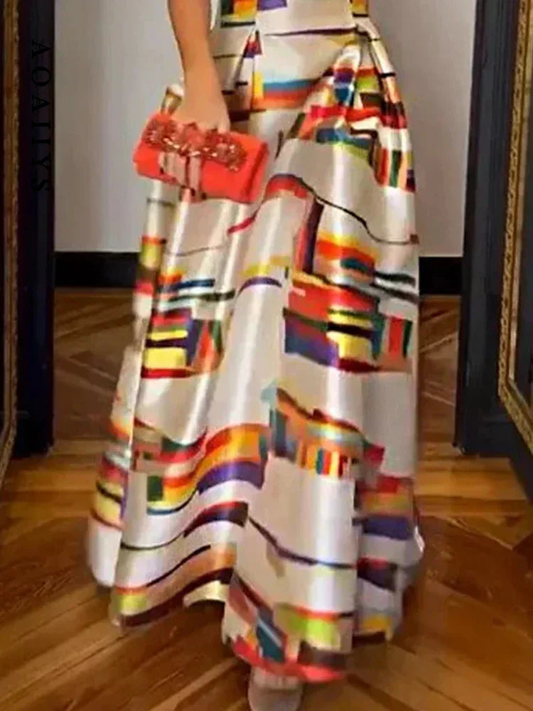 Shayra | Geometric Maxi Dress