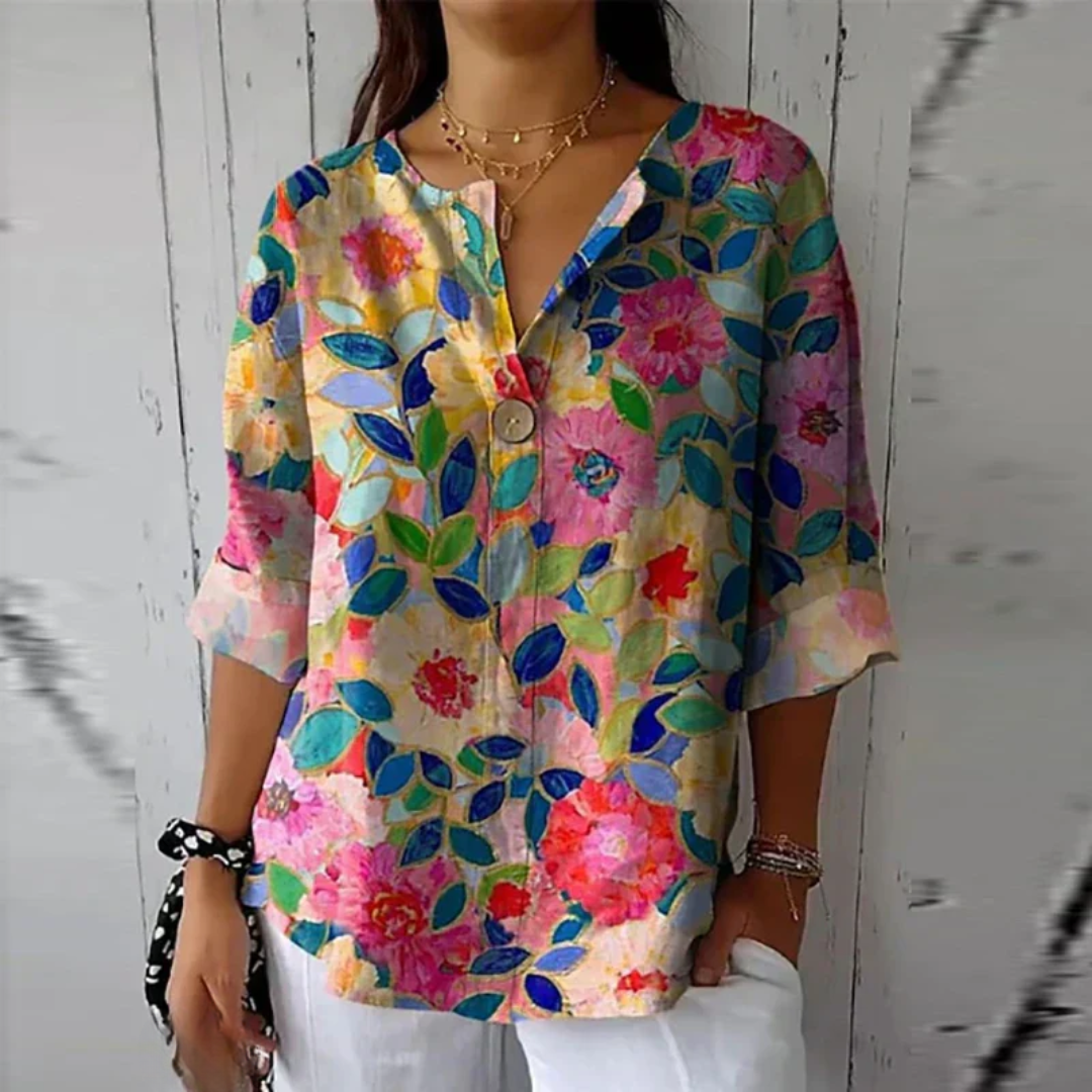 Mavis | Floral Print Casual Blouse
