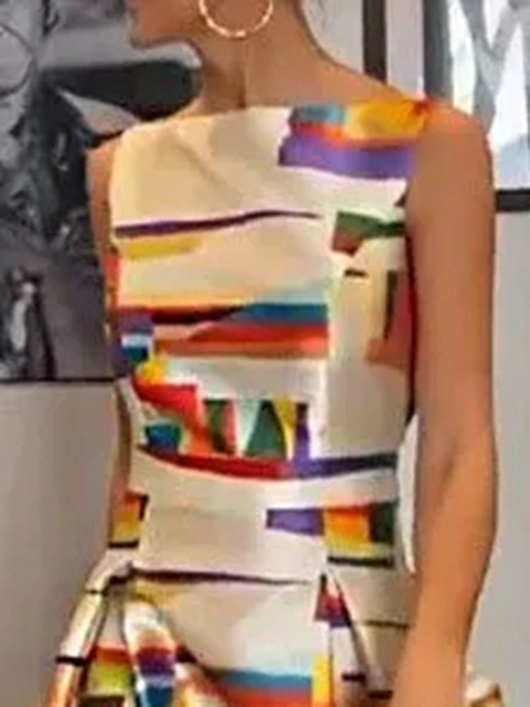 Shayra | Geometric Maxi Dress