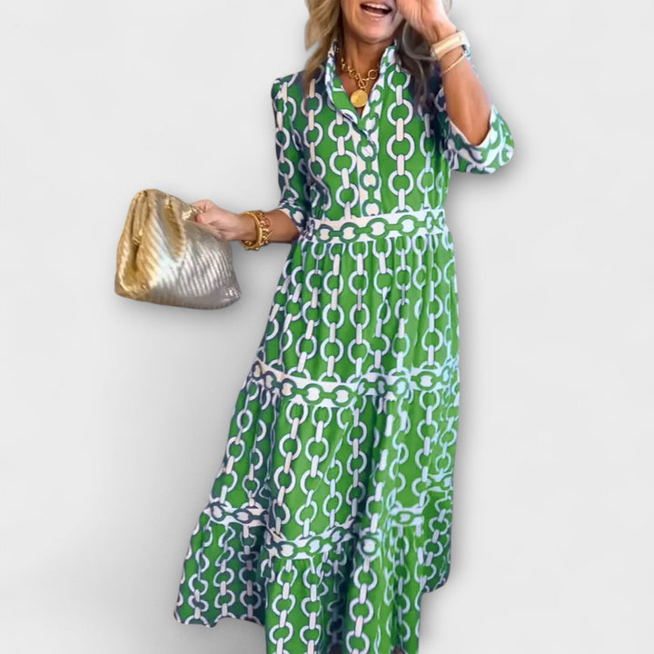 Shea | Midi Dress with Chain Pattern