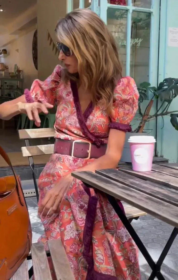 Liana | Summer Pink Maxi Dress