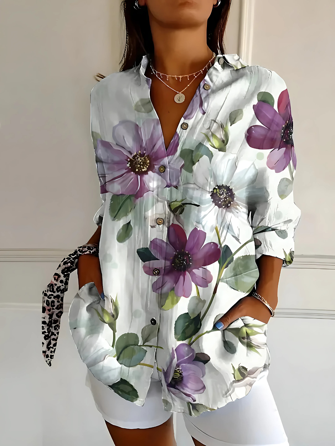 Viviana | Floral Wave Blouse