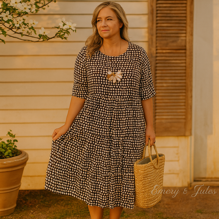 Blythea | Relaxed Tiered Midi Dress