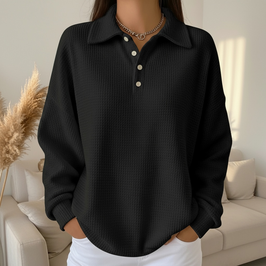 Sela | Soft Knit Polo Sweater