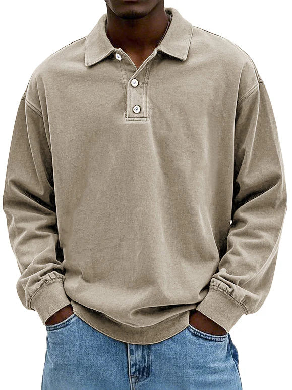Edgar | Long Sleeve Polo Shirt