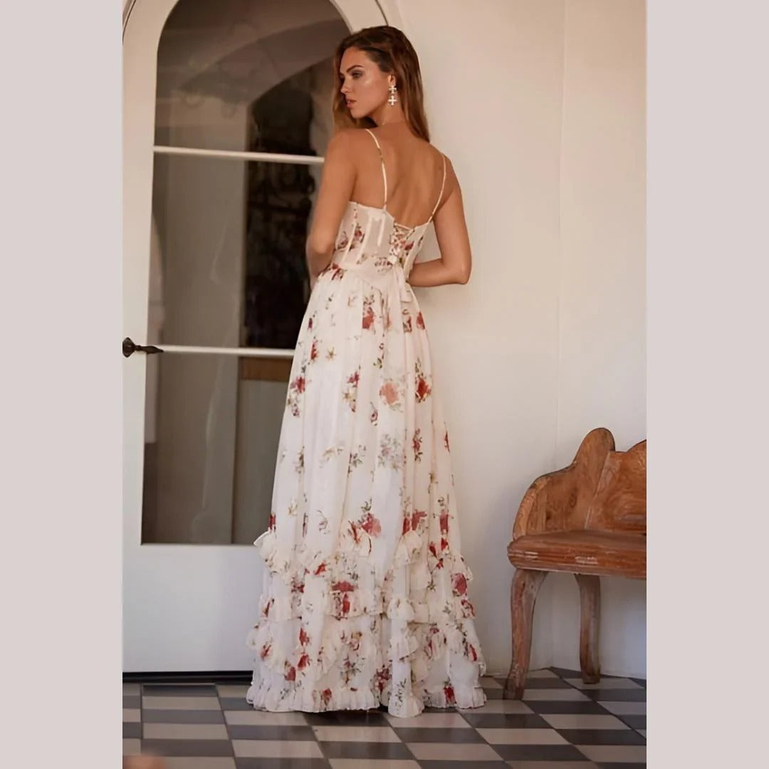 Solenne | Elegant Floral Dress